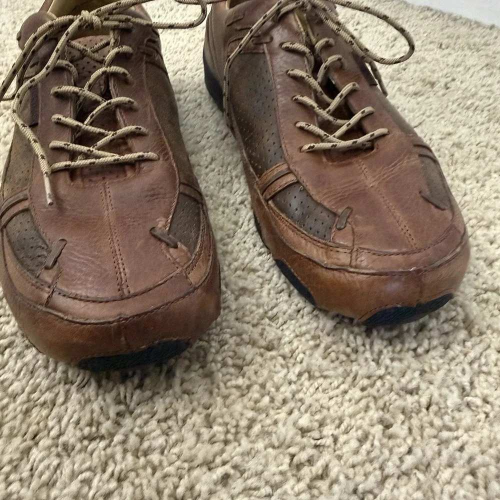 H.S. TRASK Shoes Mens 8.5 M Brown Leather Guide Lace Up Comfort H7002-218 Casual